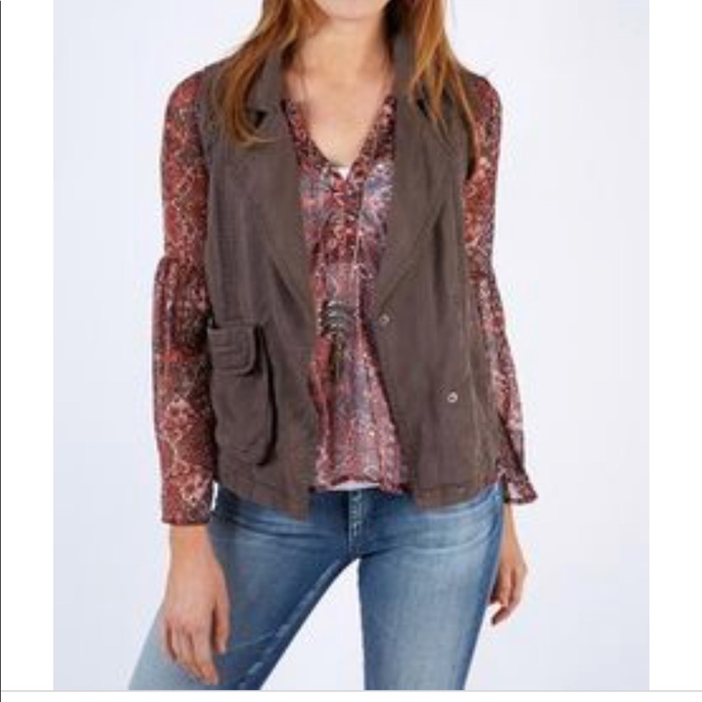 Brown Fall vest from Evereve